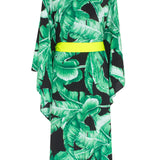 Jungle - Black Palm Kimono (Neon Yellow)