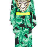 Jungle - Black Palm Kimono Panther (Neon Yellow)