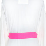 Monochrome - White Kimono (Neon Pink)