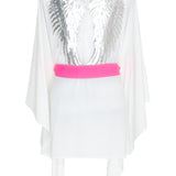 Monochrome - White Kimono Wings (Neon Pink)