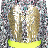 Tribal - Black Mayan Kimono Wings (Neon Yellow)