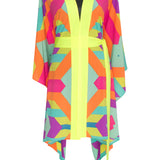 Tribal - Colorful Mayan Kimono (Neon Yellow)