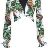 Tropics - Jaguar Crop Top (Off-White)