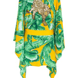 Jungle - Yellow Palm Kimono Panther (Yellow)