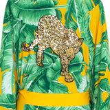 Jungle - Yellow Palm Kimono Panther (Yellow)