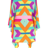 Tribal - Colorful Mayan Kimono (Neon Pink)