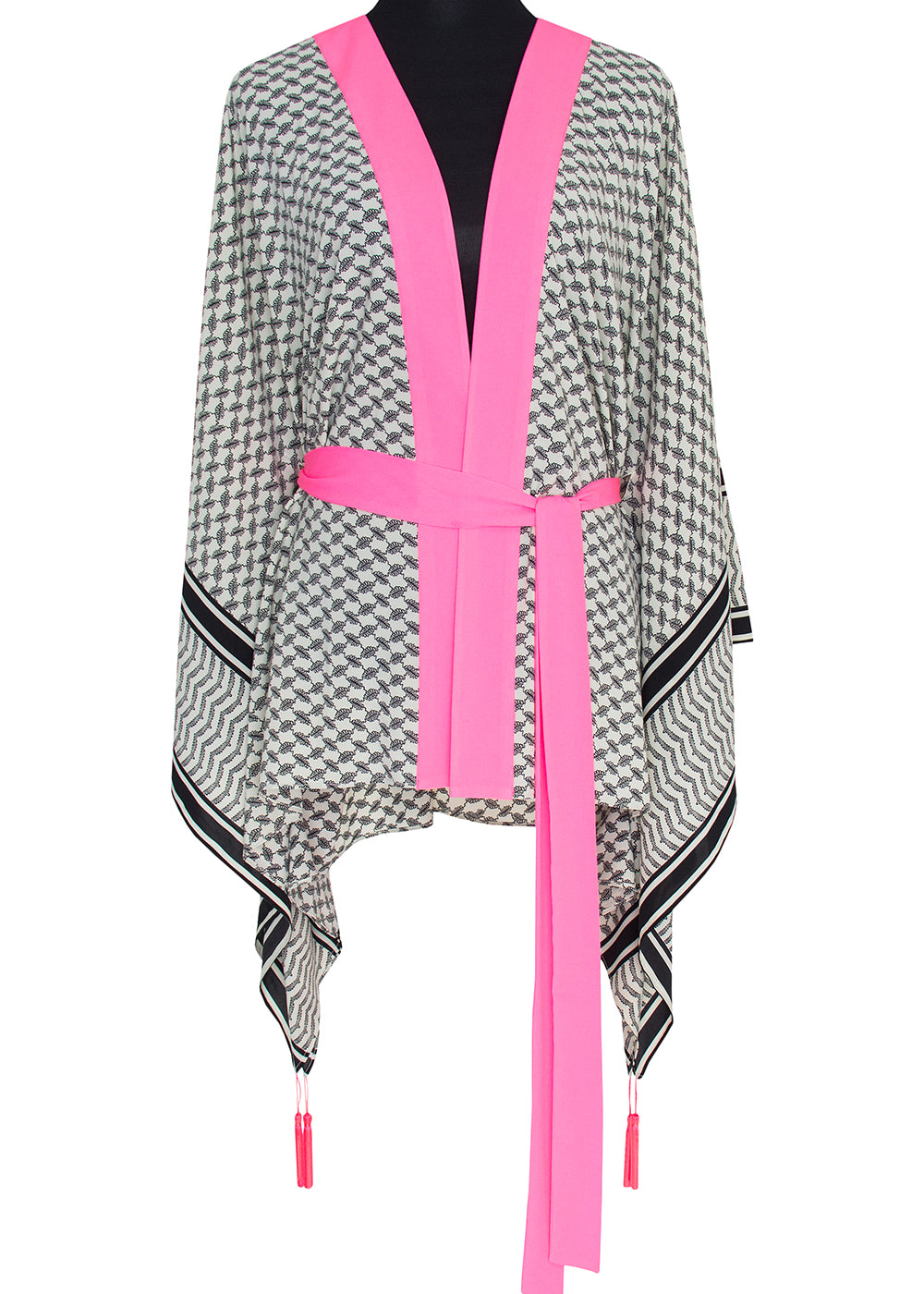 Desert - Tribe Kimono Evil Eye (Neon Pink)