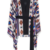 Boho - Blue Navajo Kimono (Black)