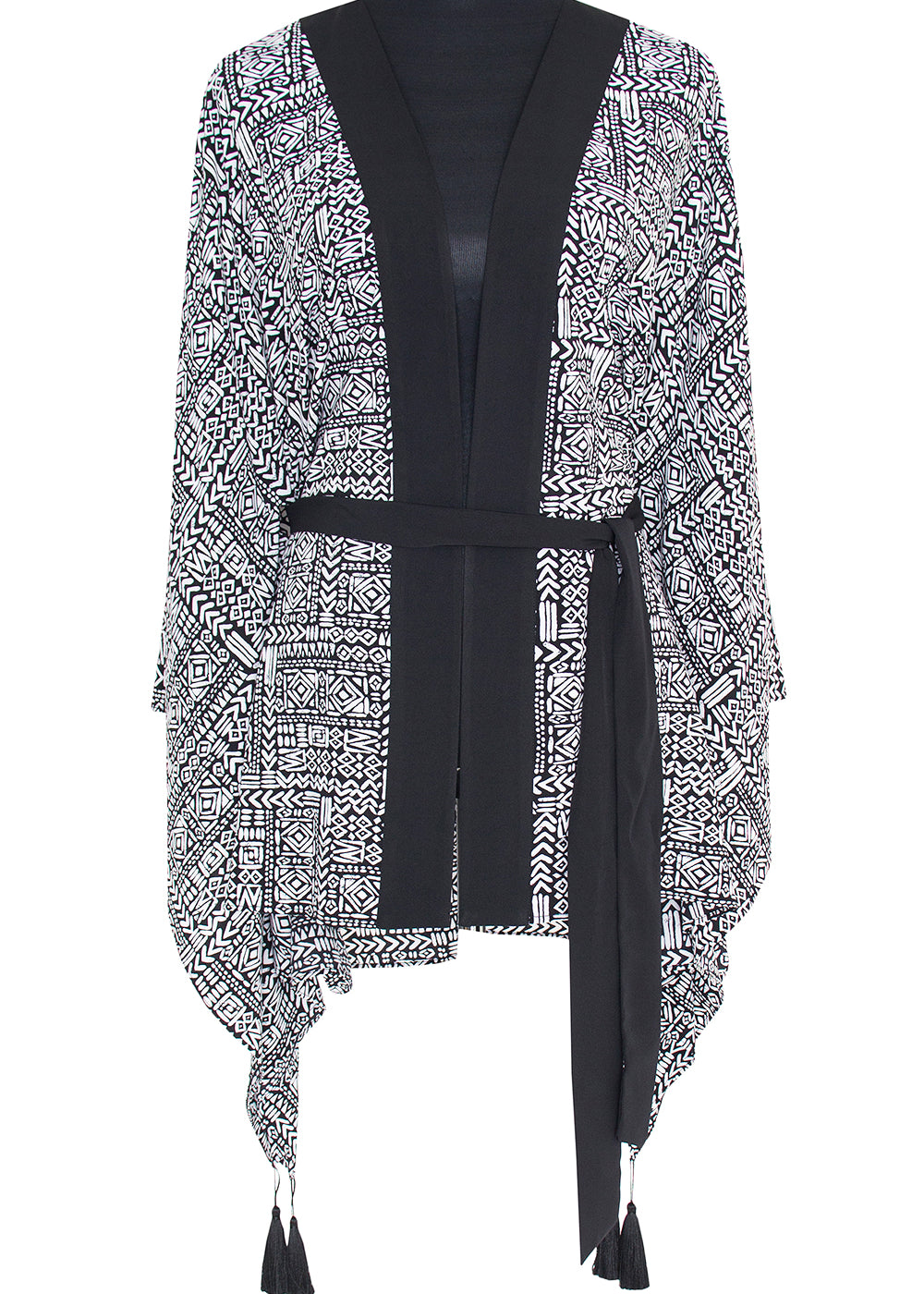 Tribal - Black Mayan Kimono (Black)