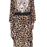 Safari - Brown Leopard Kimono Panther (Black) - Long