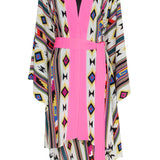 Boho - Pink Navajo Kimono (Neon Pink)