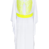 Monochrome - White Kimono Wings (Neon Yellow)