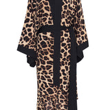 Safari - Brown Leopard Kimono Tiger (Black)