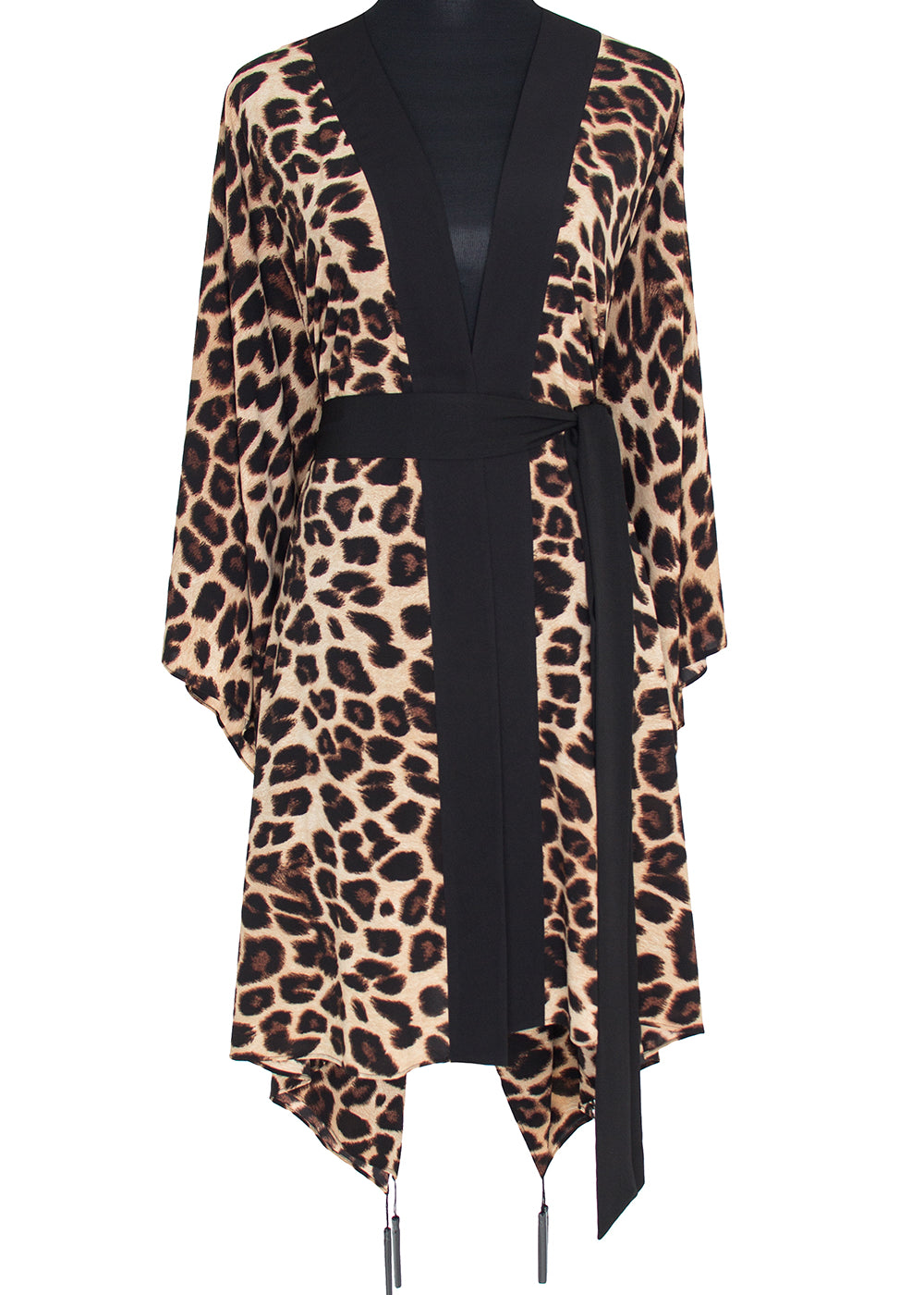 Safari - Brown Leopard Kimono (Black)