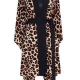 Safari - Brown Leopard Kimono Tiger (Black)