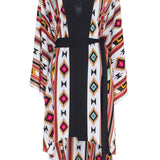 Boho - Maroon Navajo Kimono (Black)