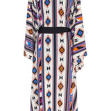 Boho - Blue Navajo Kimono (Black)