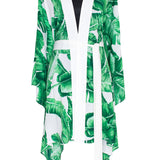 Jungle - Green Palm Kimono (Off-White)