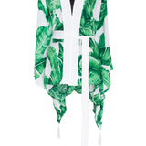 Jungle - Green Palm Kimono (Off-White)