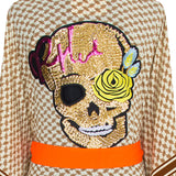 Desert - Sand Kimono Skull (Neon Orange)