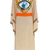 Desert - Sand Kimono Evil Eye (Neon Orange)