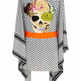 Desert - Tribe Kimono Skull (Neon Orange)