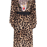 Safari - Brown Leopard Kimono Tiger (Black)