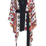 Boho - Maroon Navajo Kimono (Black)