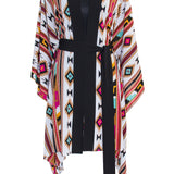 Boho - Maroon Navajo Kimono (Black)