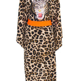 Safari - Orange Leopard Kimono Tiger (Neon Orange)