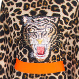 Safari - Orange Leopard Kimono Tiger (Neon Orange)