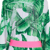 Jungle - Green Palm Kimono Wings (Neon Pink)