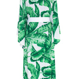 Jungle - Green Palm Kimono (Off-White)