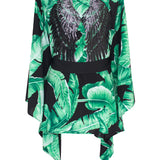 Jungle - Black Palm Kimono Wings (Black)