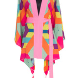 Tribal - Colorful Mayan Kimono (Neon Pink)