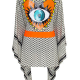 Desert - Tribe Kimono Evil Eye (Neon Orange)