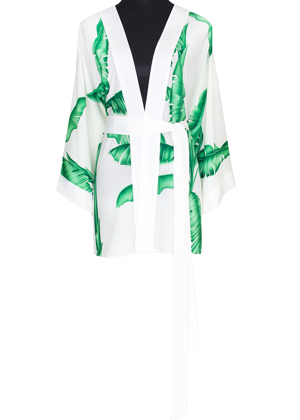 Jungle - White Palm Kimono (Off-White)