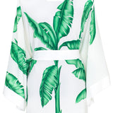 Jungle - White Palm Kimono (Off-White)