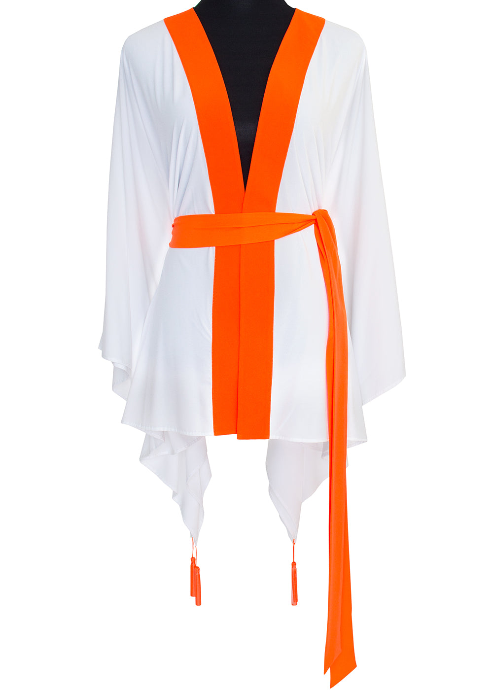 Monochrome - White Kimono (Neon Orange)