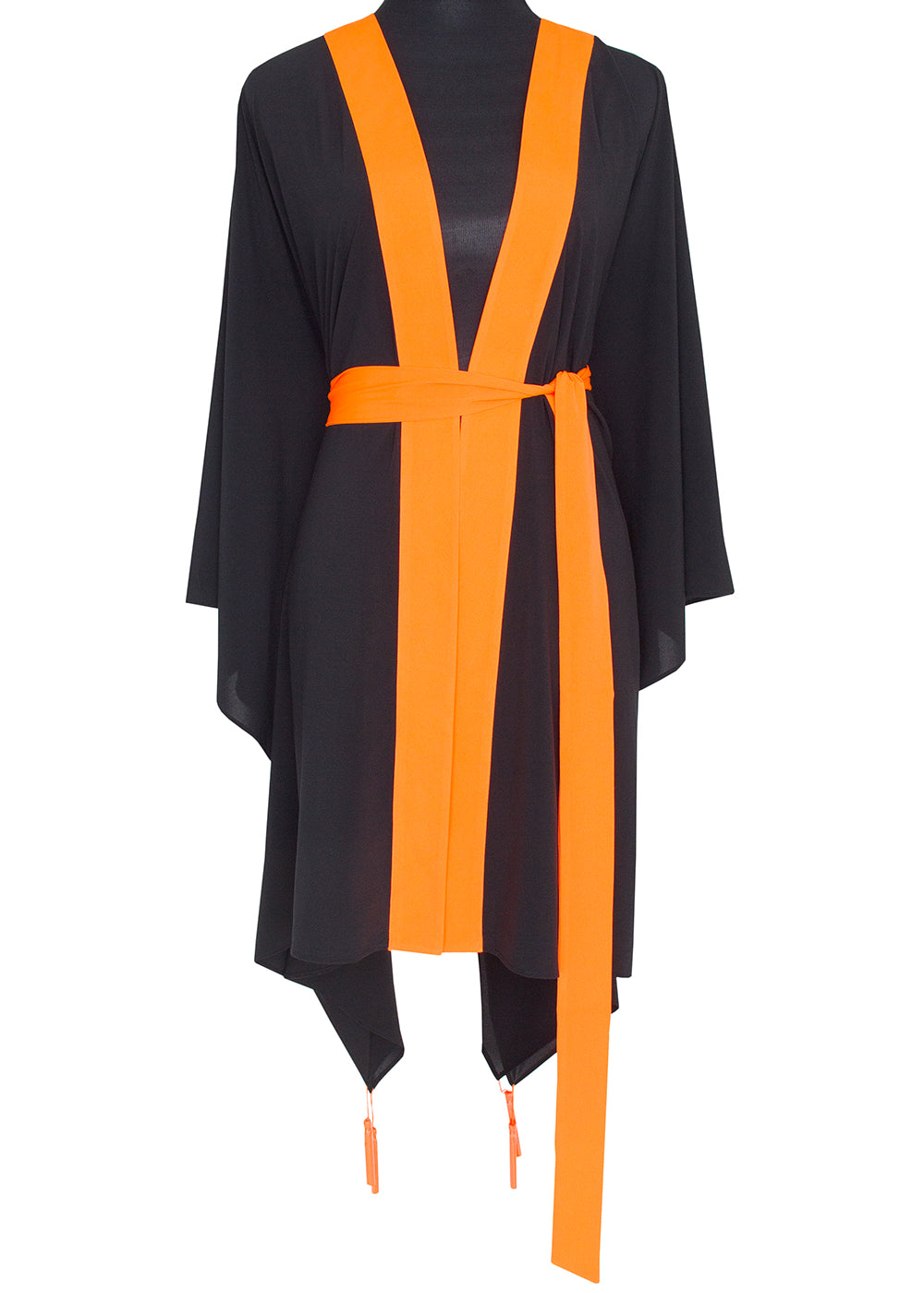 Monochrome - Black Kimono Wings (Neon Orange)