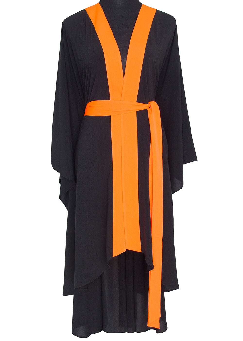 Monochrome - Black Kimono Wings (Neon Orange)