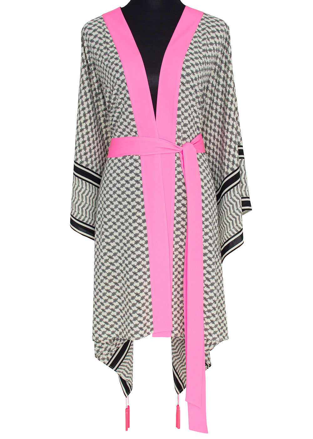 Desert - Tribe Kimono Evil Eye (Neon Pink)