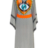 Desert - Tribe Kimono Evil Eye (Neon Orange)