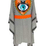 Desert - Tribe Kimono Evil Eye (Neon Orange)