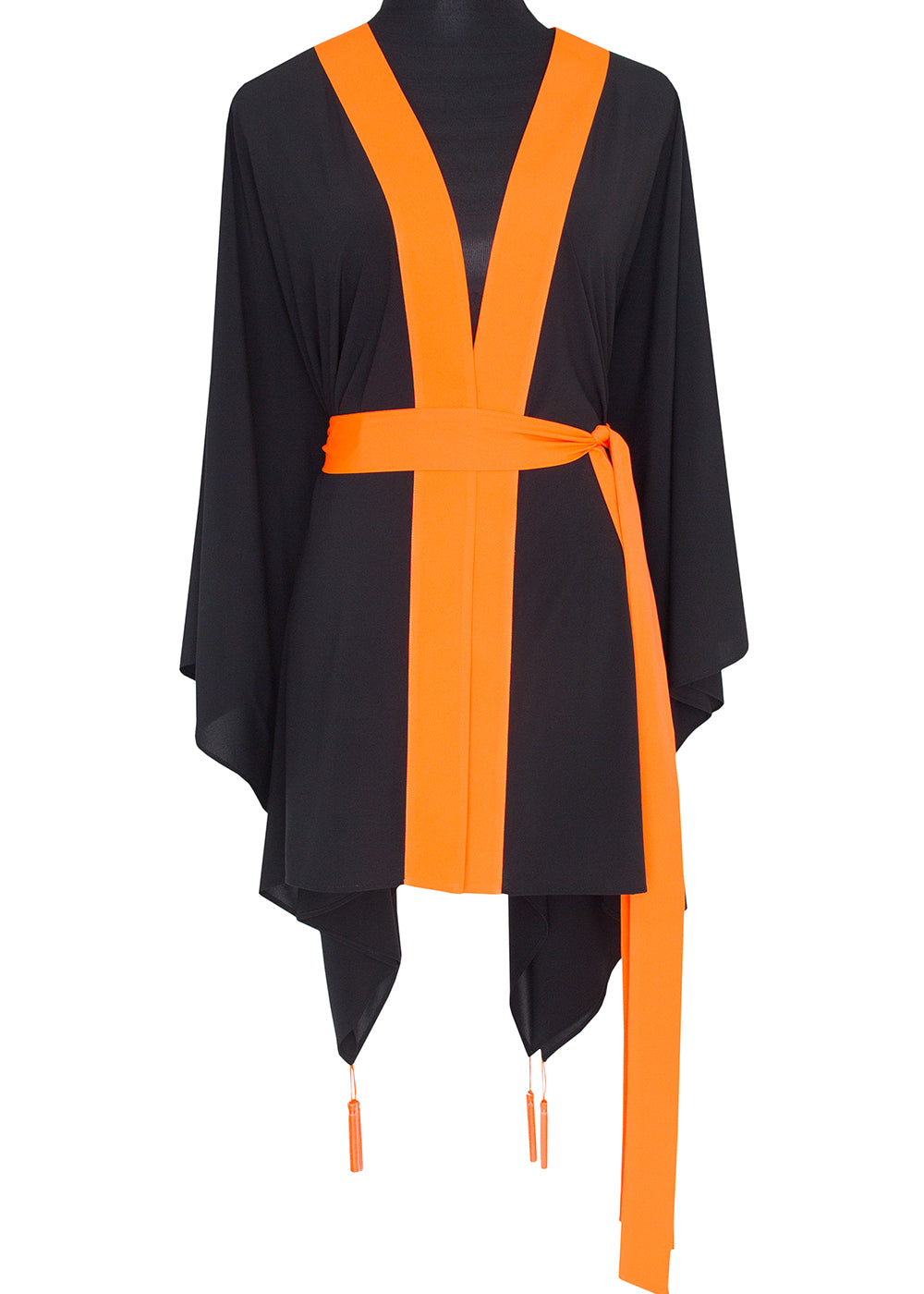 Monochrome - Black Kimono (Neon Orange)