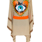 Desert - Sand Kimono Evil Eye (Neon Orange)