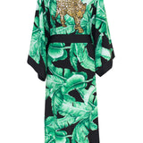 Jungle - Black Palm Kimono Panther (Black)