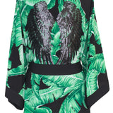 Jungle - Black Palm Kimono Wings (Black)