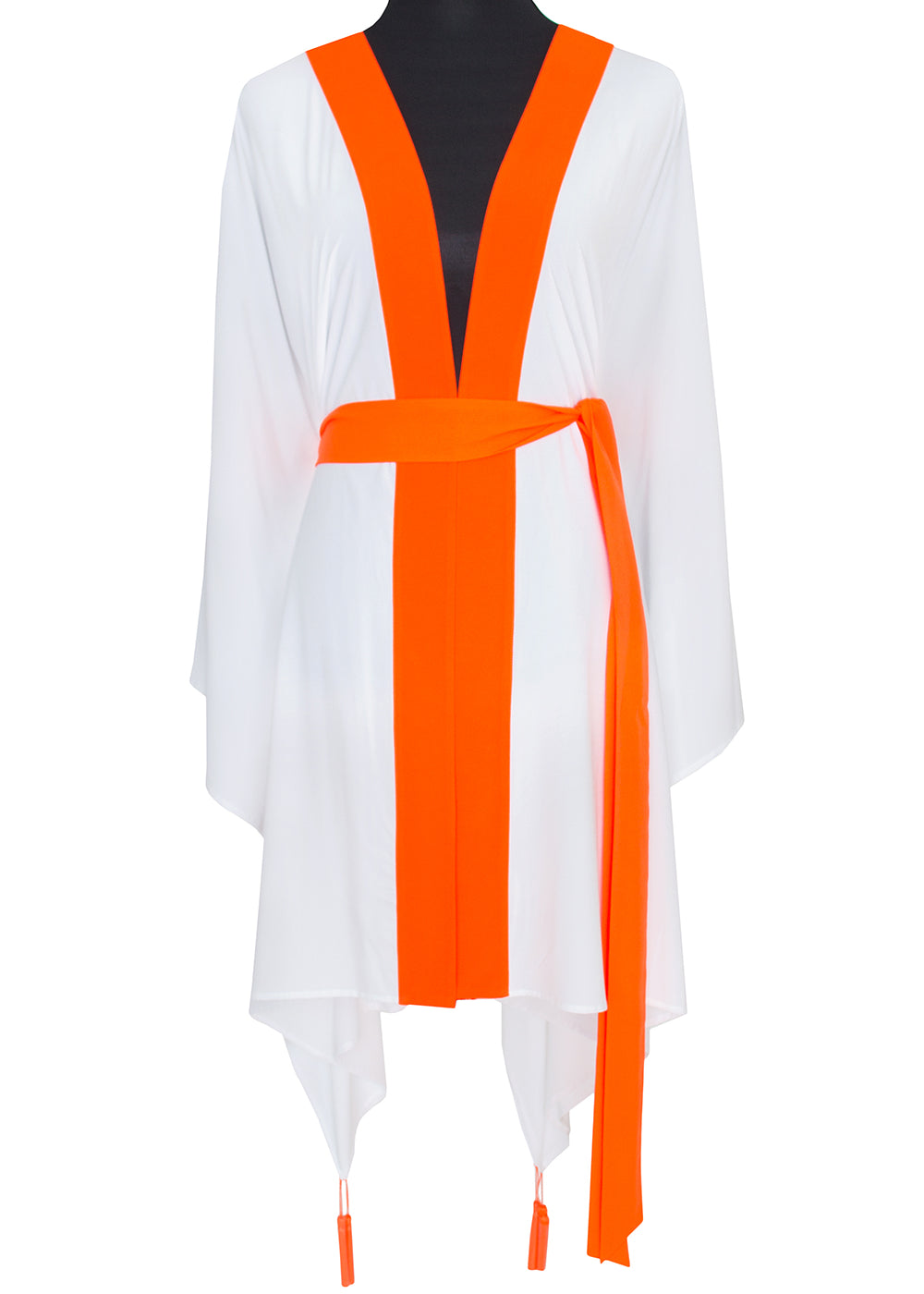 Monochrome - White Kimono Wings (Neon Orange)