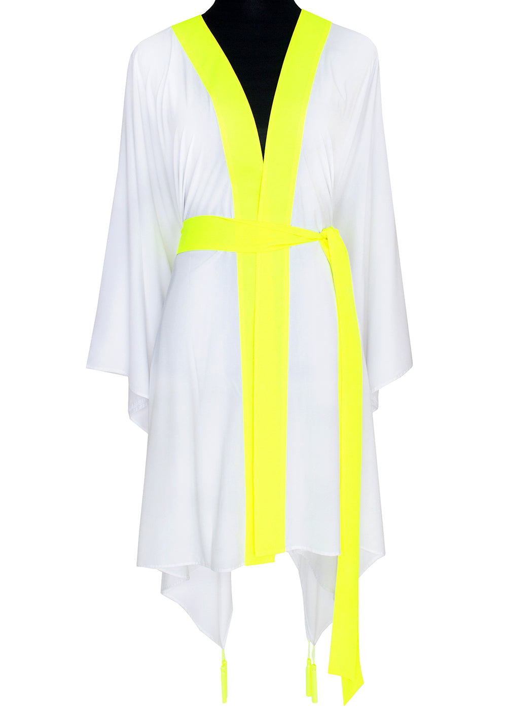 Monochrome - White Kimono (Neon Yellow)